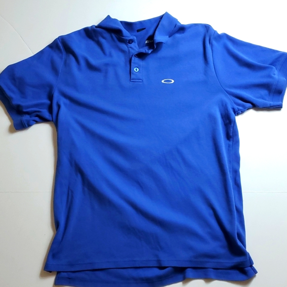 Oakley mens blue polo shirt size large